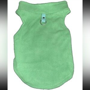 Dog Fleece Sweater Green NWT LG